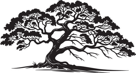 vector illustration of a tree silhouette