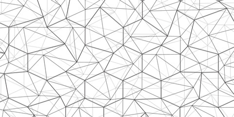 Abstract of simple gray line triangle pattern geometric background .white background creative and geometric shape with white luxury pattern .Gray and white geometric background with low poly triangle
