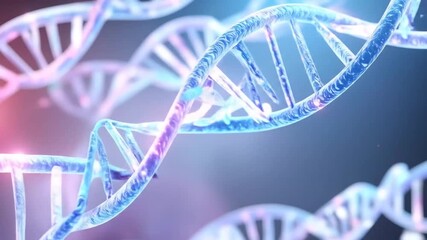 DNA Structure Animation: Genetic Code Visualization and Molecular Biology - Powered by Adobe