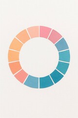 Obraz premium Color wheel with warm and cool tones on a light background