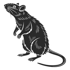 vector illustration of a rat