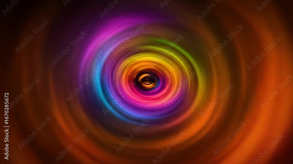 Poster vibrant rainbow vortex effect with warm fiery colors creating a dynamic abstract visual experience