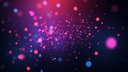 Floating colorful particles in a dark space, representing abstract data with a futuristic glow.