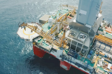 offshore oil and gas drilling platform in the middle of the Arctic Ocean