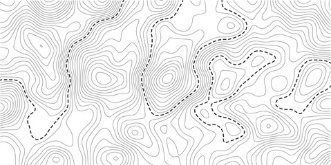 The stylized height of the topographic map contour in lines and contours isolated on transparent. Black and white lines seamless Topographic map patterns, topography line map. Vintage outdoors style. 