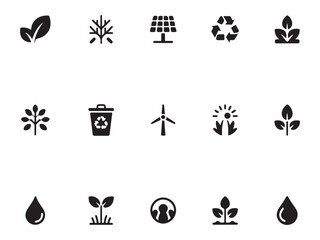 Clean Energy Concept Icons – Vol.3 | Solar, Wind & Hydro Vector Pack