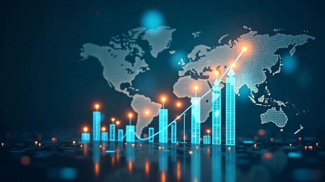 Visualizing Revenue Generating Tariffs: Fiscal Charts & Government Revenue Streams - Policy Measures Enhancing National Income | Stock Photo Concept with Left Space