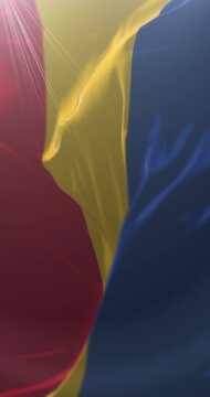 Los Santos Province Flag, Panama. Loop. 4K Vertical