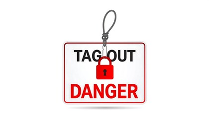 Warning tag, danger, lock