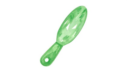 Watercolor green spatula