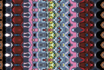Seamless Cloth Design Digital Texture Decoration Luxury Symmetric Endless Template Graphic Visual Perspective Background Fashion Shape Wallpaper Interior Geometric Art Textile Fabric Tile Pattern.
