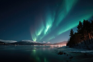Northern Lights dancing across the Arctic sky in Norway