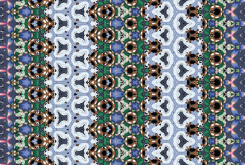 Seamless Cloth Design Digital Texture Decoration Luxury Symmetric Endless Template Graphic Visual Perspective Background Fashion Shape Wallpaper Interior Geometric Art Textile Fabric Tile Pattern.