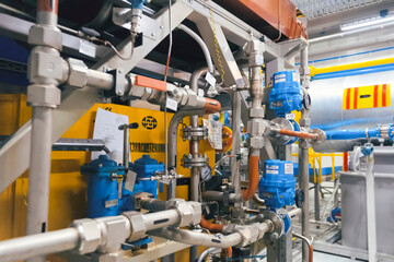 Pipelines and equipment at liquefied natural gas plant