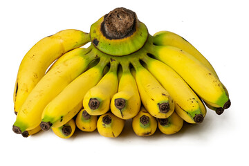 Photo of fresh golden Banaba taken with a high-resolution camera using the focus-stacking technique on a white background.