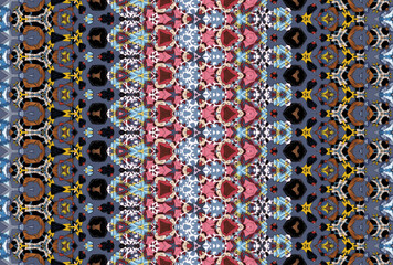 Seamless Cloth Design Digital Texture Decoration Luxury Symmetric Endless Template Graphic Visual Perspective Background Fashion Shape Wallpaper Interior Geometric Art Textile Fabric Tile Pattern.