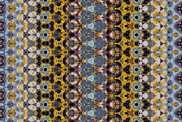 Seamless Luxury Graphic Textile Art Template Perspective Design Decoration Tile Texture Symmetric Endless Fashion Background Cloth Geometric Digital Shape Wallpaper Visual Interior Fabric Pattern.