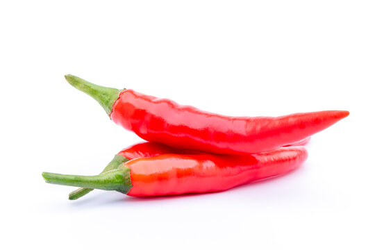 Pepper, red chili pepper for seasoning, spice ingredient, isolated on white background.
