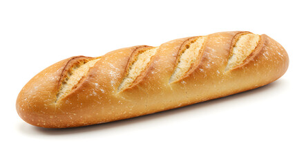 Freshly Baked Baguette, Culinary Delight, Cozy Kitchen, Food Photograph, Warm Environment, Close-Up View, Concept of Artisan Baking and Comfort Food