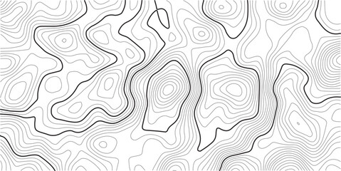 Abstract vector topographic map on white background