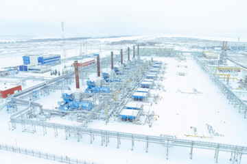 Gas heating furnaces for preparing gas for the needs of liquefied gas production plant.