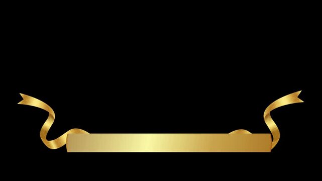 A set of moving gold stripes on a black background.
