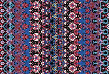 Seamless Cloth Design Digital Texture Decoration Luxury Symmetric Endless Template Graphic Visual Perspective Background Fashion Shape Wallpaper Interior Geometric Art Textile Fabric Tile Pattern.