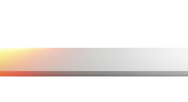 Pristine, smooth, high-key white digital screen/panel with intense warm amber to red gradient light spilling from the left in a shadowless studio. Concept of innovation and potential