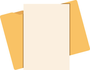 Blank Paper with a File Folder Illustration