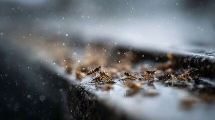 Mosquito larvae in gutter water an urban sanitation concern