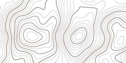 Seamless Light topographic topo contour map background, vector illustration