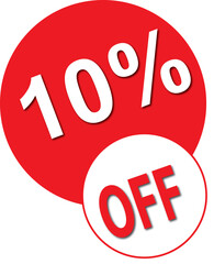 red discount label