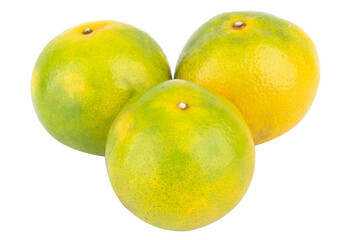 tangerine slice on white background
