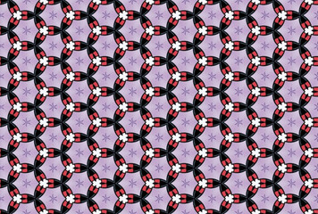 Seamless Cloth Design Digital Texture Decoration Luxury Symmetric Endless Template Graphic Visual Perspective Background Fashion Shape Wallpaper Interior Geometric Art Textile Fabric Tile Pattern.