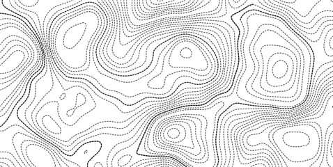 Topographic map pattern background vector. Abstract mountain terrain map background with abstract shape line texture.