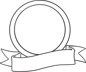 Vector emblems with a ribbon banner. Ideal for awards, logos, and certifications. These customizable frames are perfect for adding your own text and designs.