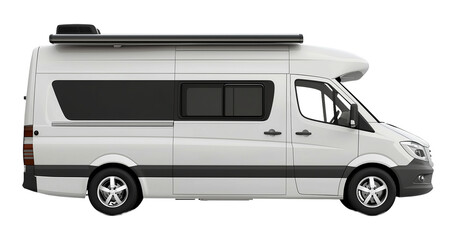 Camper Travel Van Side View Isolated on Transparent Background PNG
