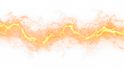 Electric Current Horizontal Isolated on Transparent Background PNG
