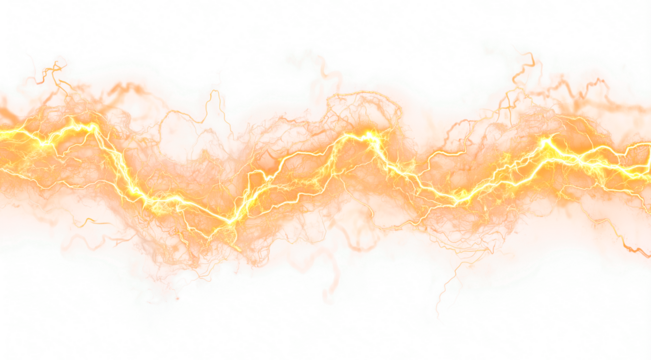 Electric Current Horizontal Isolated on Transparent Background PNG
