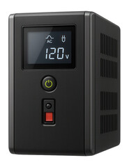 Line-interactive UPS with LCD display and black matte finish for server racks