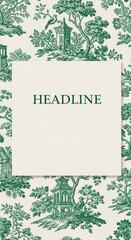 Modern Reinterpretation of Classic Toile Wallpaper Design