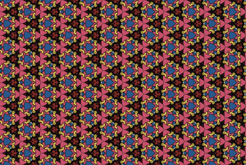 Seamless Cloth Design Digital Texture Decoration Luxury Symmetric Endless Template Graphic Visual Perspective Background Fashion Shape Wallpaper Interior Geometric Art Textile Fabric Tile Pattern.