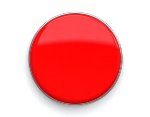 Red button, glossy finish