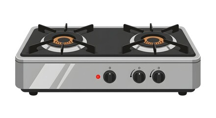 Fototapeta premium Modern Gas Stove Vector Illustration