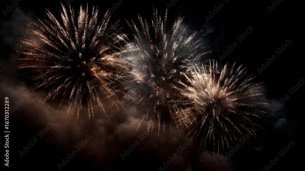 Poster elegant fireworks display at a private celebratory event
