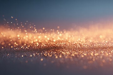 Shimmering particles create mesmerizing effect against soft grad