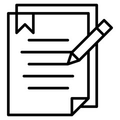 Fototapeta premium Legal Document line icon