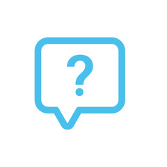 question mark icon button in speech bubble. faq sign, customer support and support sign or ask and help signs with red question icon symbol - Frequently Ask Question vector Illustration