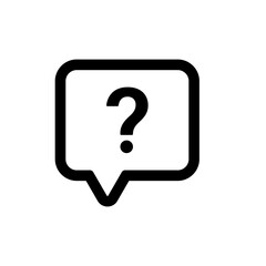 question mark icon button in speech bubble. faq sign, customer support and support sign or ask and help signs with red question icon symbol - Frequently Ask Question vector Illustration