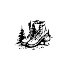 Boots in the wilderness a classic symbol of exploring the untouched natural world adventure travel